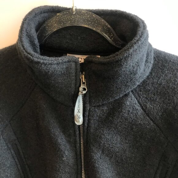 IBEX womens gray wool zip up coat jacket small - Picture 2 of 6